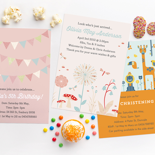 Invitations And Cards | Kids Party Invitations - Tinyme Australia